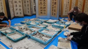 西日本豪雨の被災資料修復（愛媛県歴史文化博物館2018年）